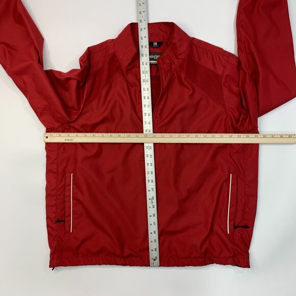 Weatherproof WP Golf Jacket Mens L Large Red Half Zip Pullover Water Resistant - Picture 8 of 15